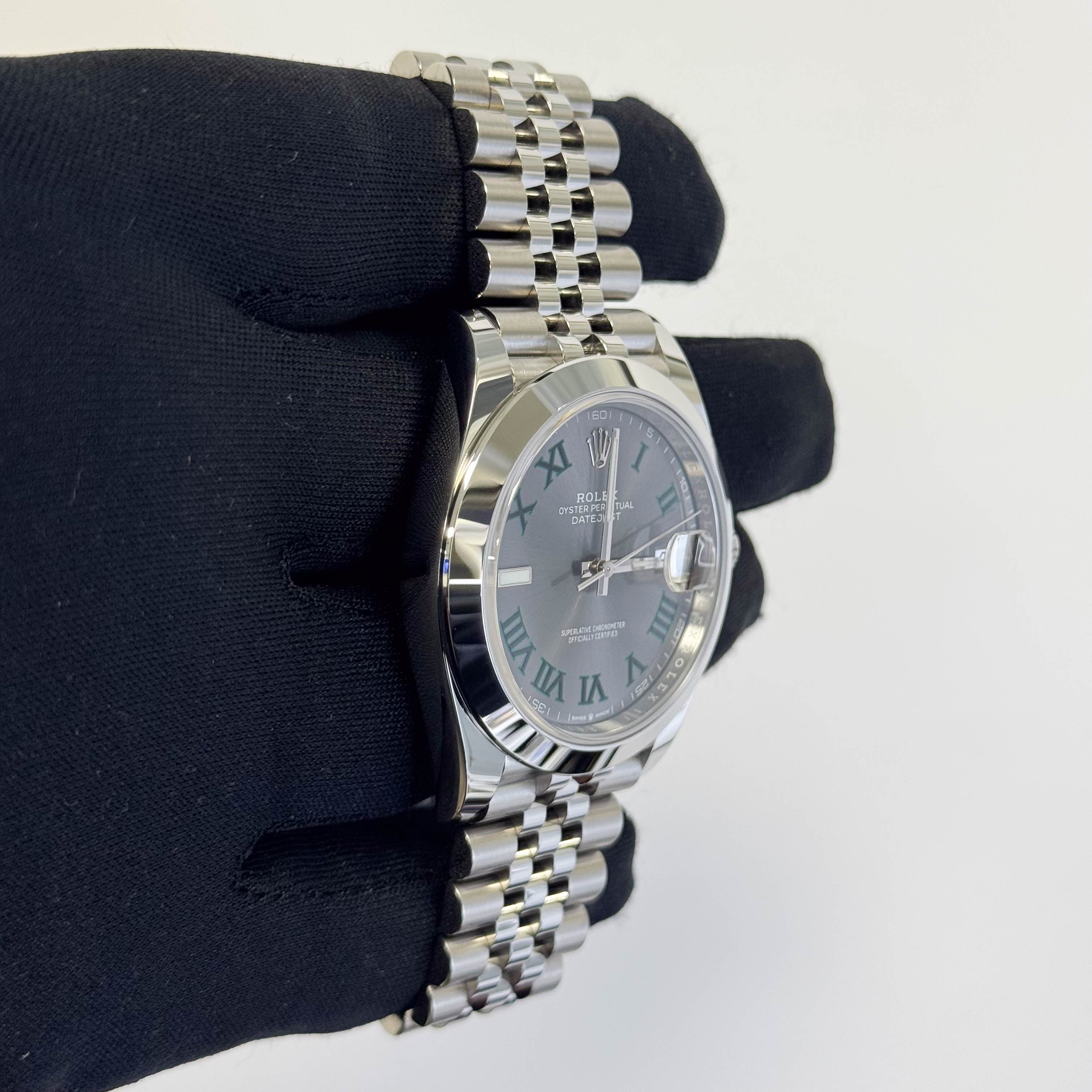 Rolex Datejust 41mm Wimbeldon Dial Watch Ref# 126300 - Happy Jewelers Fine Jewelry Lifetime Warranty