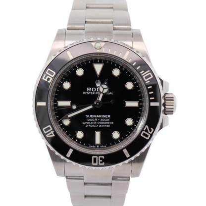 Rolex Submariner 41mm Black Dial Watch Ref# 124060 - Happy Jewelers Fine Jewelry Lifetime Warranty