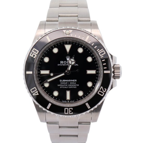 Rolex Submariner No Date Stainless Steel 41mm Black Dot Dial Watch Reference #: 124060 - Happy Jewelers Fine Jewelry Lifetime Warranty