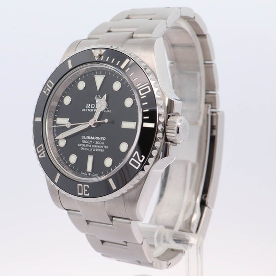 Rolex Submariner No Date Stainless Steel 41mm Black Dot Dial Watch Reference #: 124060 - Happy Jewelers Fine Jewelry Lifetime Warranty
