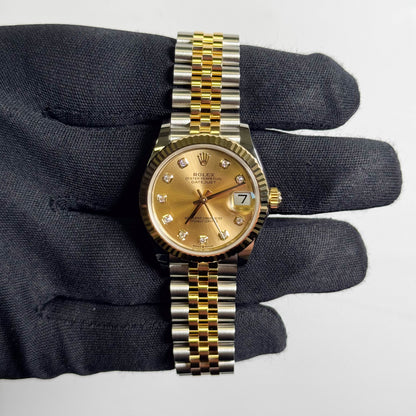 Rolex Datejust 31mm Champagne Dial Watch Ref# 278273 - Happy Jewelers Fine Jewelry Lifetime Warranty