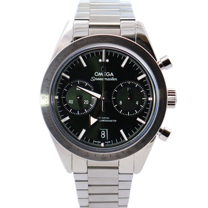 Omega Speedmaster 40.5mm Green Dial Watch Ref# 332.10.41.51.10.001 - Happy Jewelers Fine Jewelry Lifetime Warranty