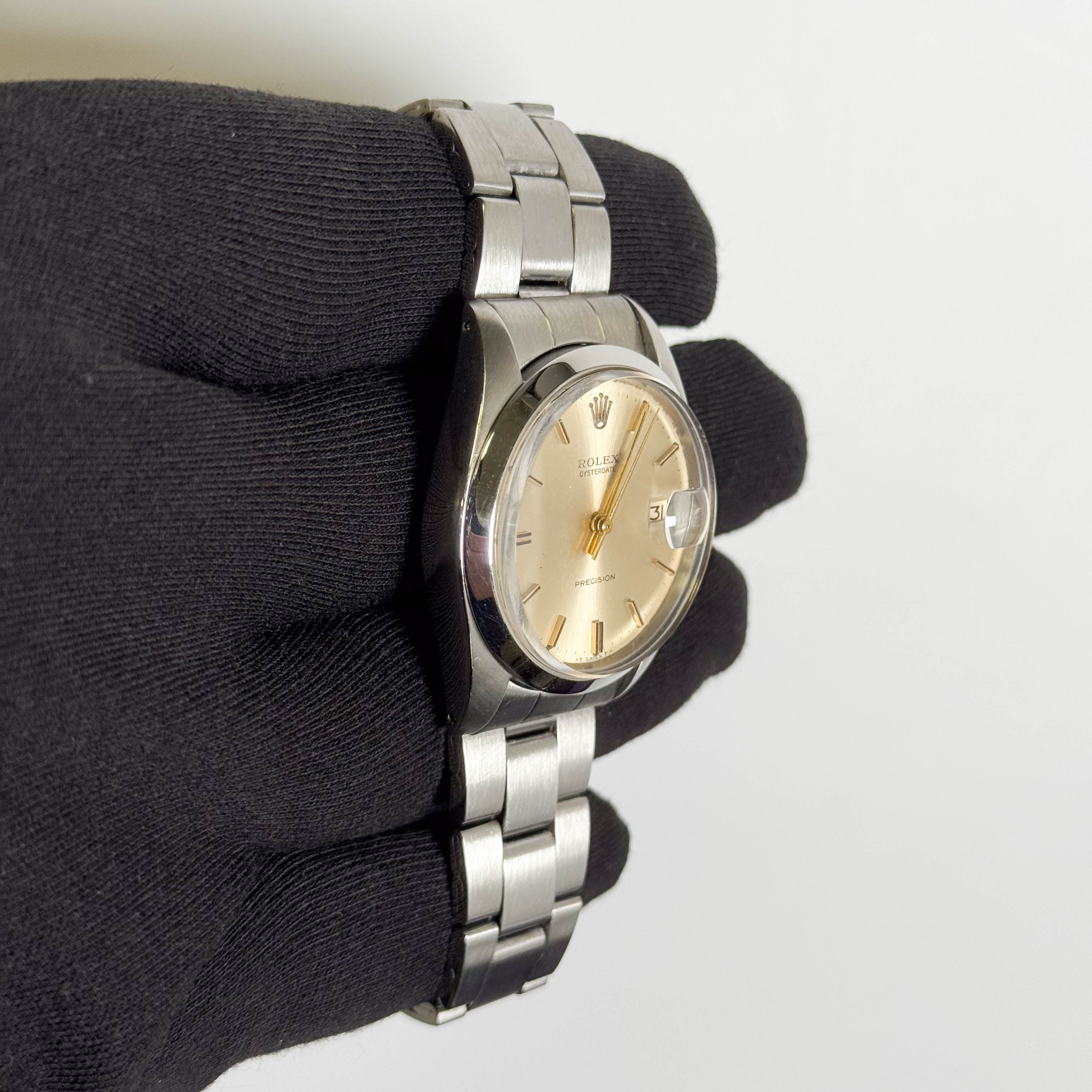 ROLLIE WATCH OUT！ Rolex Oysterdate 34mm Silver Dial Watch Ref# 6694 – Happy Jewelers