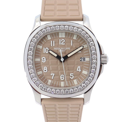 Patek Philippe Aquanaut 35mm Beige Dial Watch Ref# 5067A-020 - Happy Jewelers Fine Jewelry Lifetime Warranty