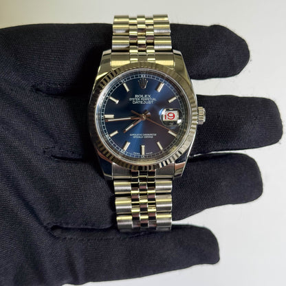 Rolex Datejust 36mm Blue Dial Watch Ref# 116234