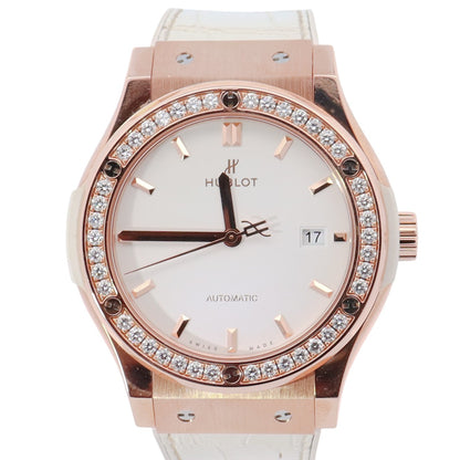 Hublot Classic Fusion 42mm White Dial Watch Ref# 542.OE.2080.LR.1204 - Happy Jewelers Fine Jewelry Lifetime Warranty