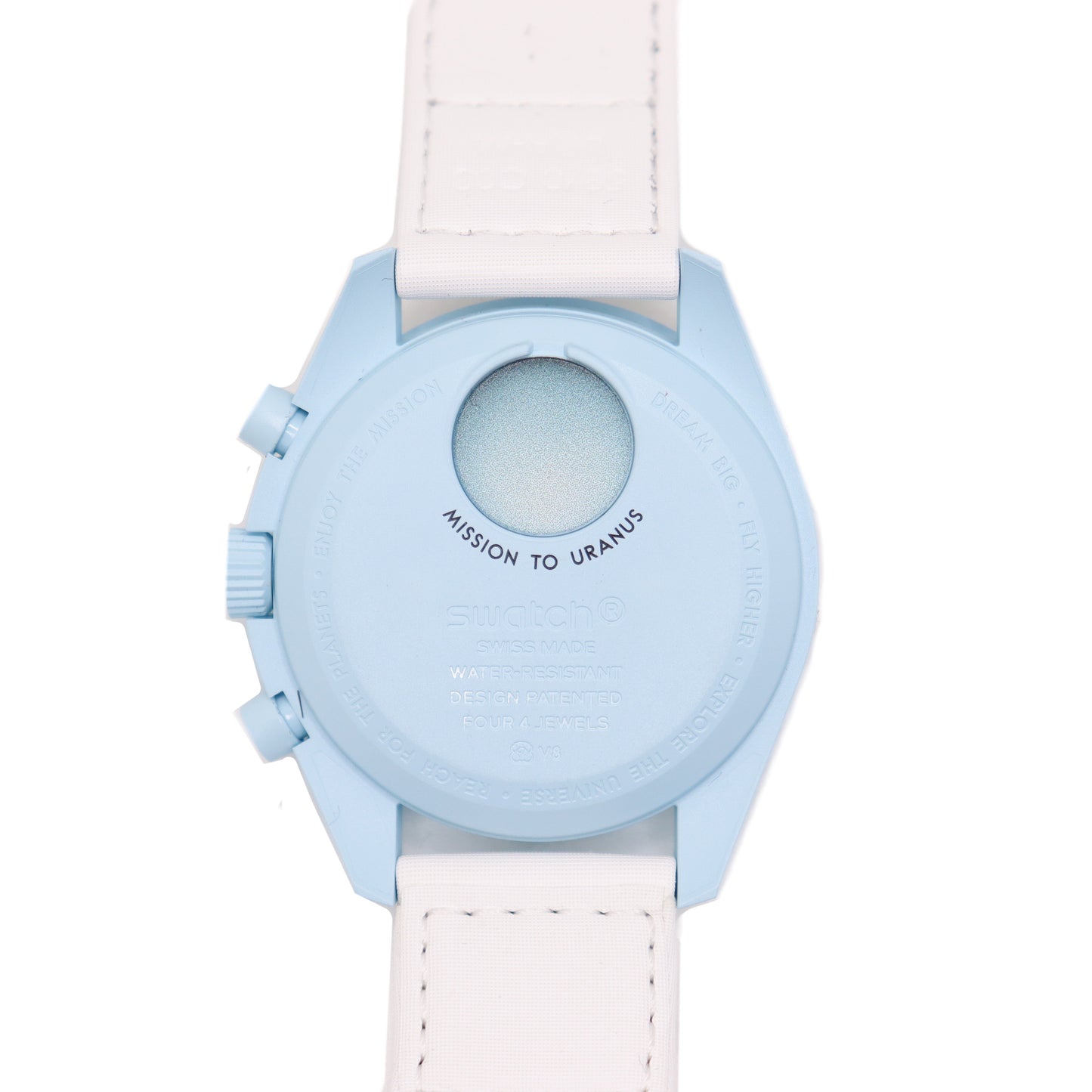 Omega x Swatch Moonswatch Light Blue Bioceramic 42mm Light Blue Chronograph Dial Watch - Happy Jewelers Fine Jewelry Lifetime Warranty