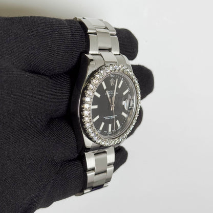 Rolex Datejust 41mm Black Dial Watch Ref# 116300