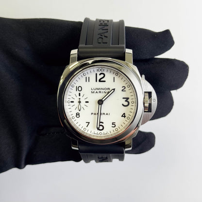 Panerai Luminor 44mm White Dial Watch Ref# PAM00113