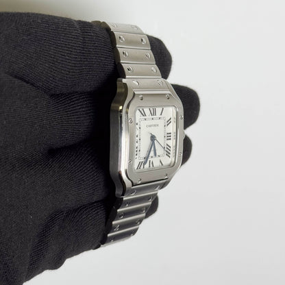 Cartier Santos 35mm White Dial Watch Ref# WSSA0029