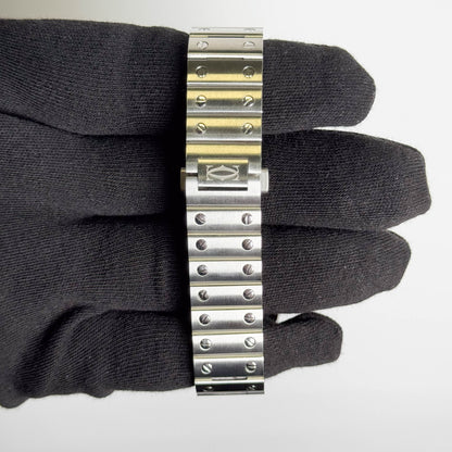 Cartier Santos 35mm White Dial Watch Ref# WSSA0029