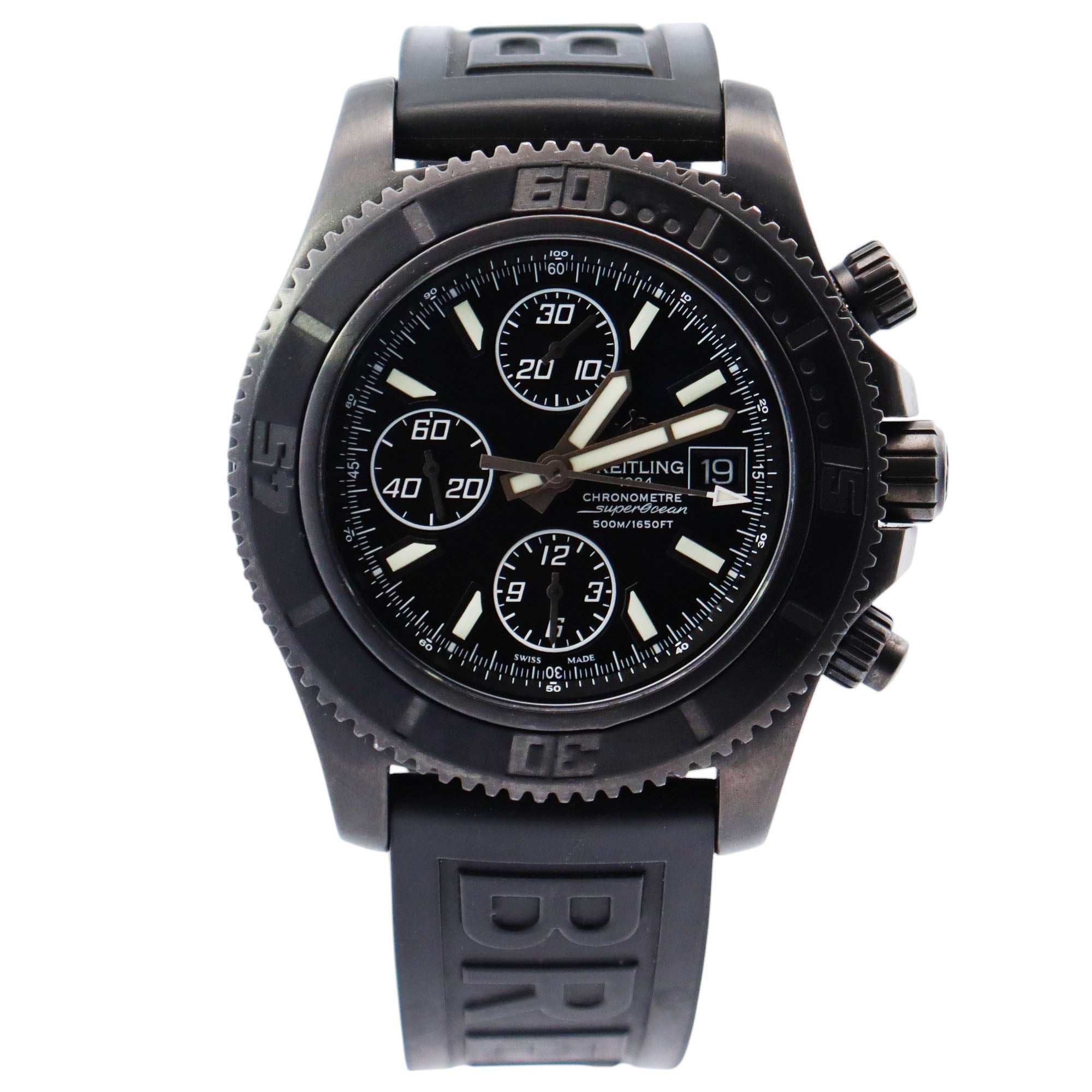 Breitling Superocean 44mm Black Dial Watch Ref# M13341 - Happy Jewelers Fine Jewelry Lifetime Warranty