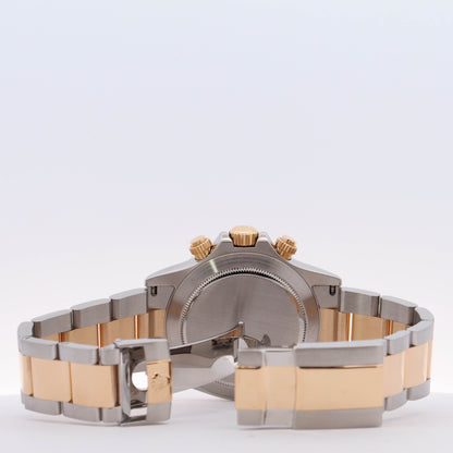 Rolex Daytona 40mm Stainless Steel & Yellow Gold Black Chronograph Dial Watch - Happy Jewelers Fine Jewelry Lifetime Warranty