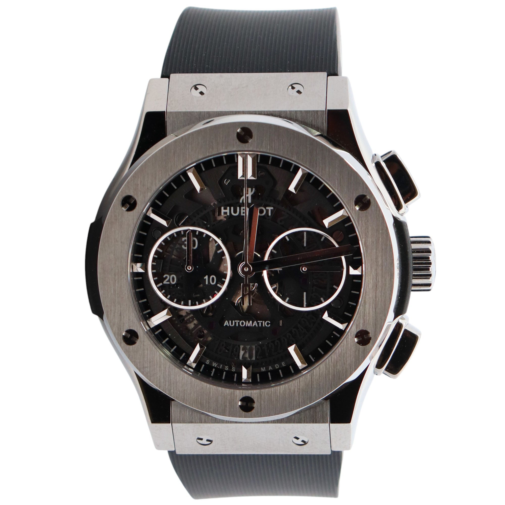 Hublot Classic Fusion 45mm Openwork Dial Watch Ref# 525.NX.0170.LR - Happy Jewelers Fine Jewelry Lifetime Warranty