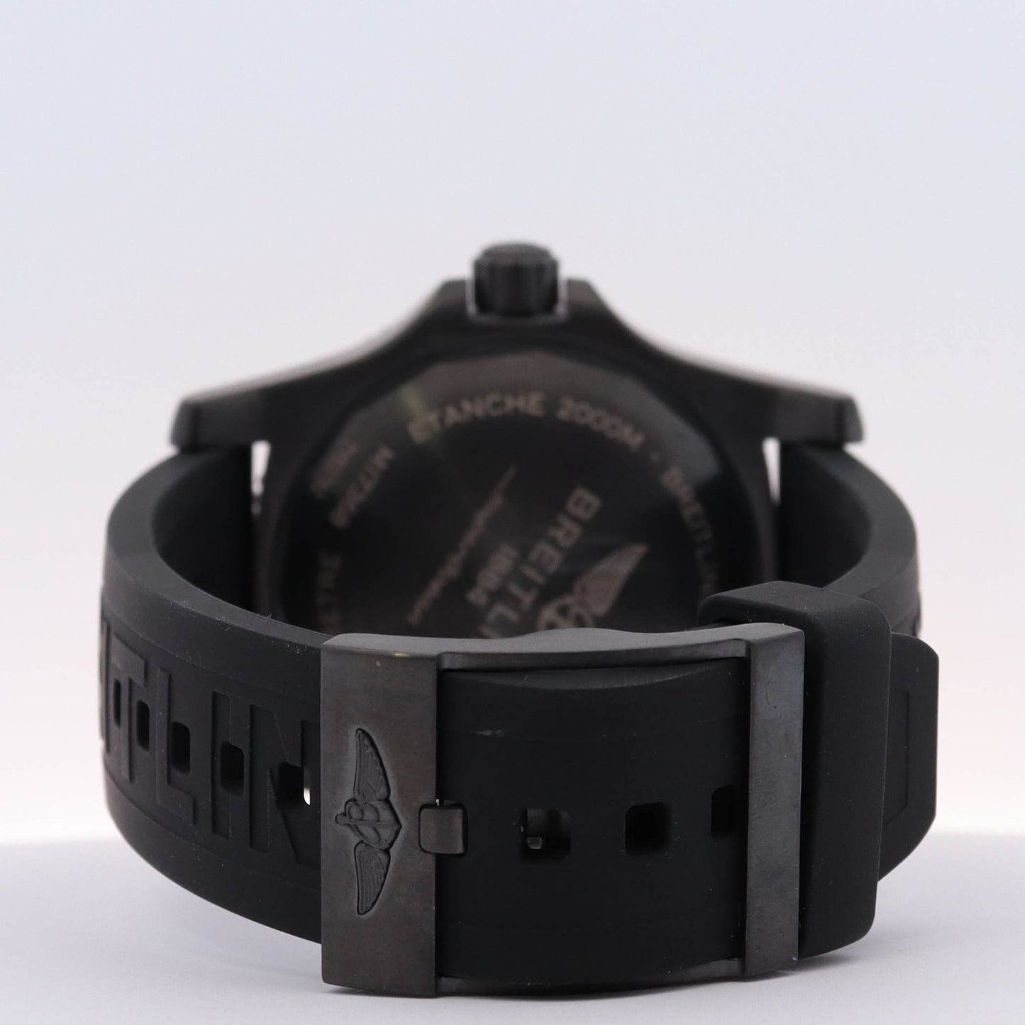Breitling Super Ocean Blacksteel 46mm Yellow Roman & Stick Dial Watch Reference#: M17368D71I1S1 - Happy Jewelers Fine Jewelry Lifetime Warranty