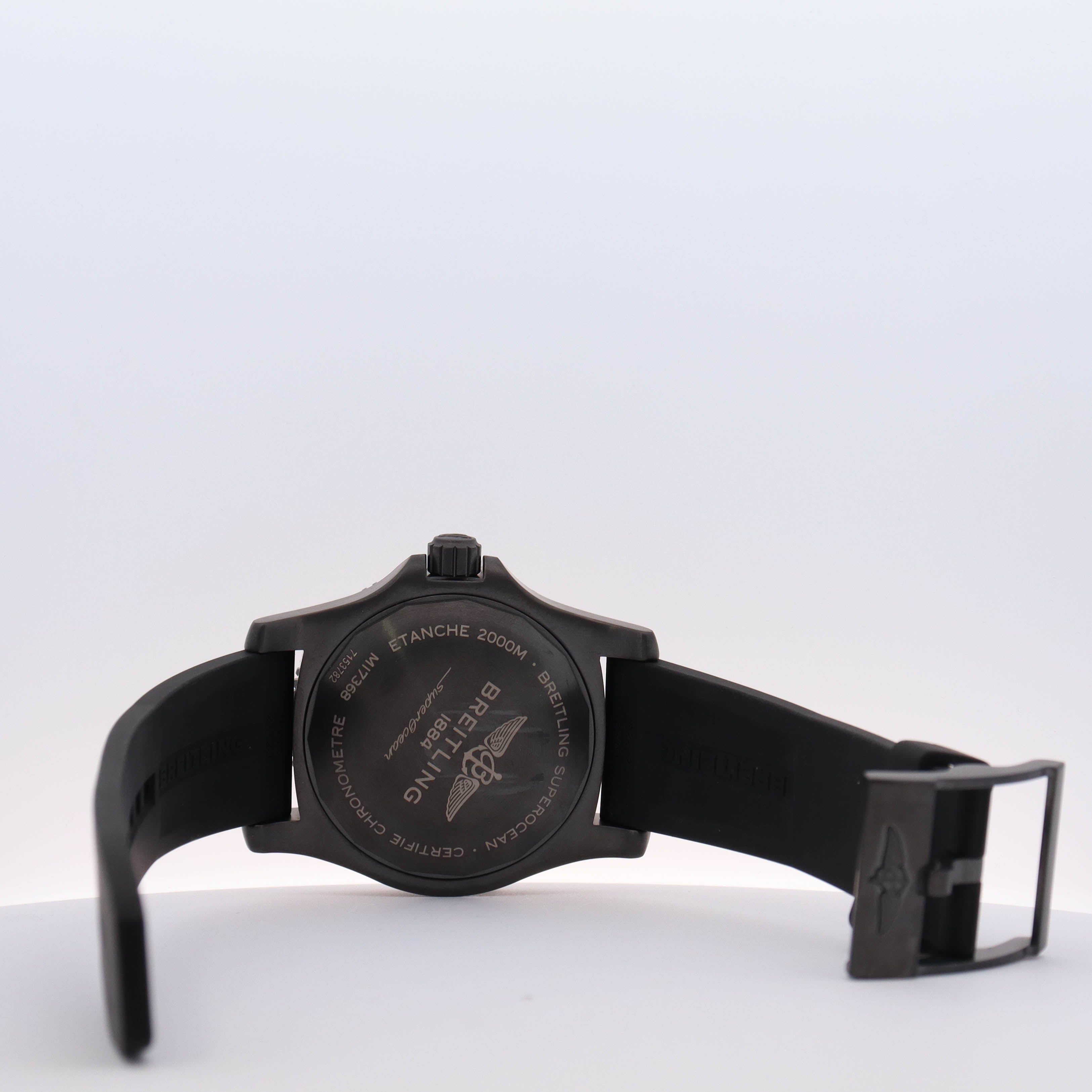 Breitling Superocean Stainless Steel 46mm Yellow Roman & Stick Dial Watch Reference#: M17368D71I1S1 - Happy Jewelers Fine Jewelry Lifetime Warranty