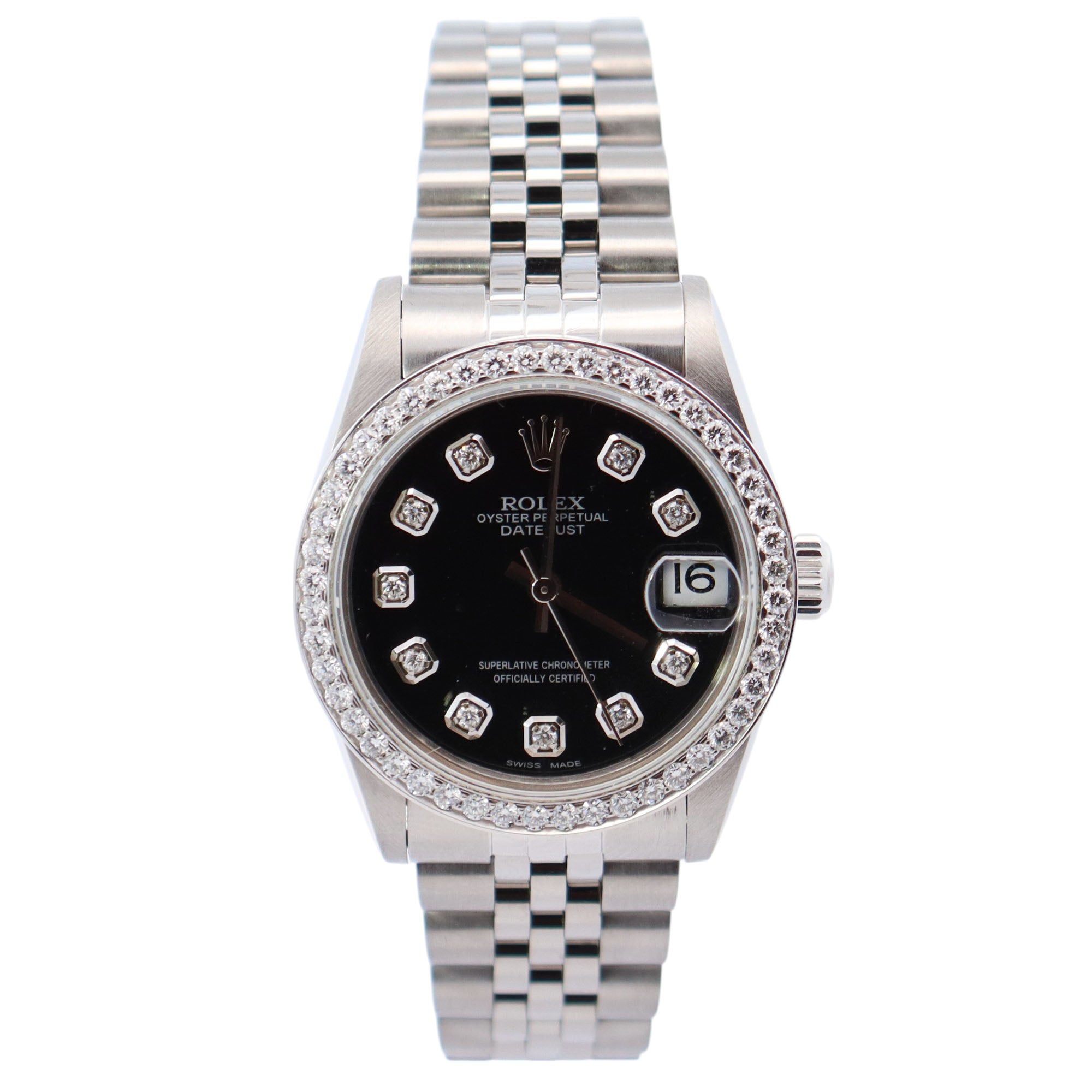 Rolex Datejust 31mm Black Dial Watch Ref# 78274 - Happy Jewelers Fine Jewelry Lifetime Warranty