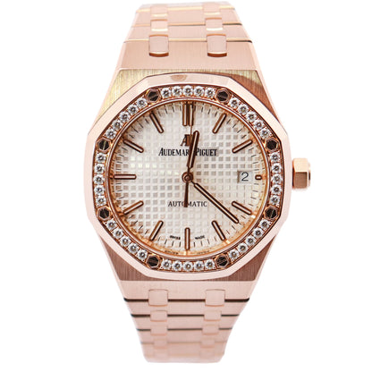 Audemars Piguet Royal Oak 37mm White Dial Watch Ref# 15451OR.ZZ.1256OR.01 - Happy Jewelers Fine Jewelry Lifetime Warranty