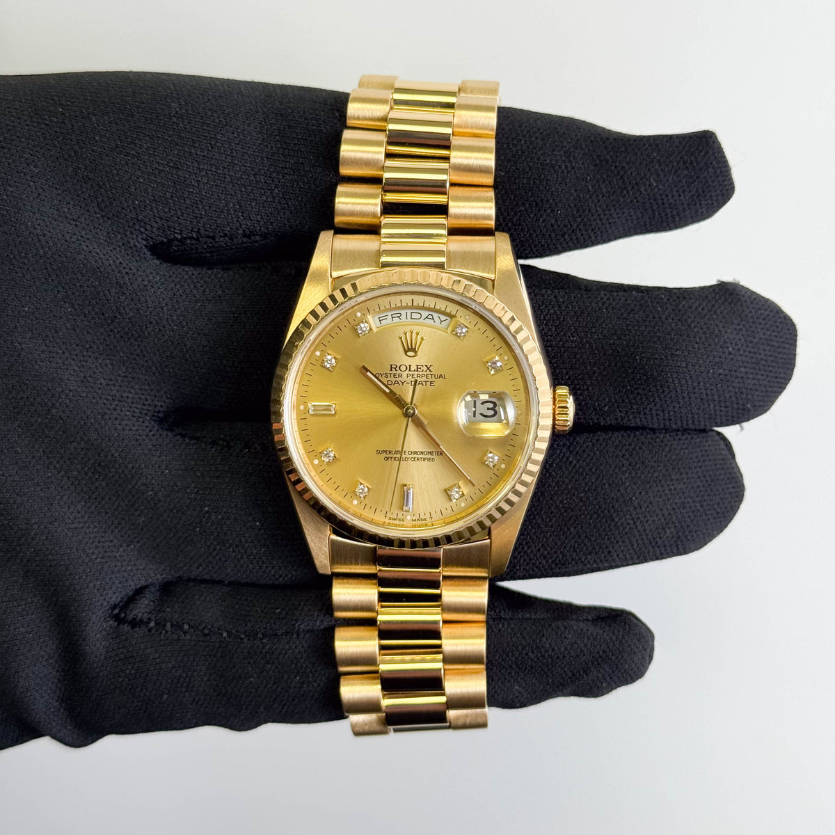 Rolex Day-Date 36mm Champagne Dial Watch Ref# 18238
