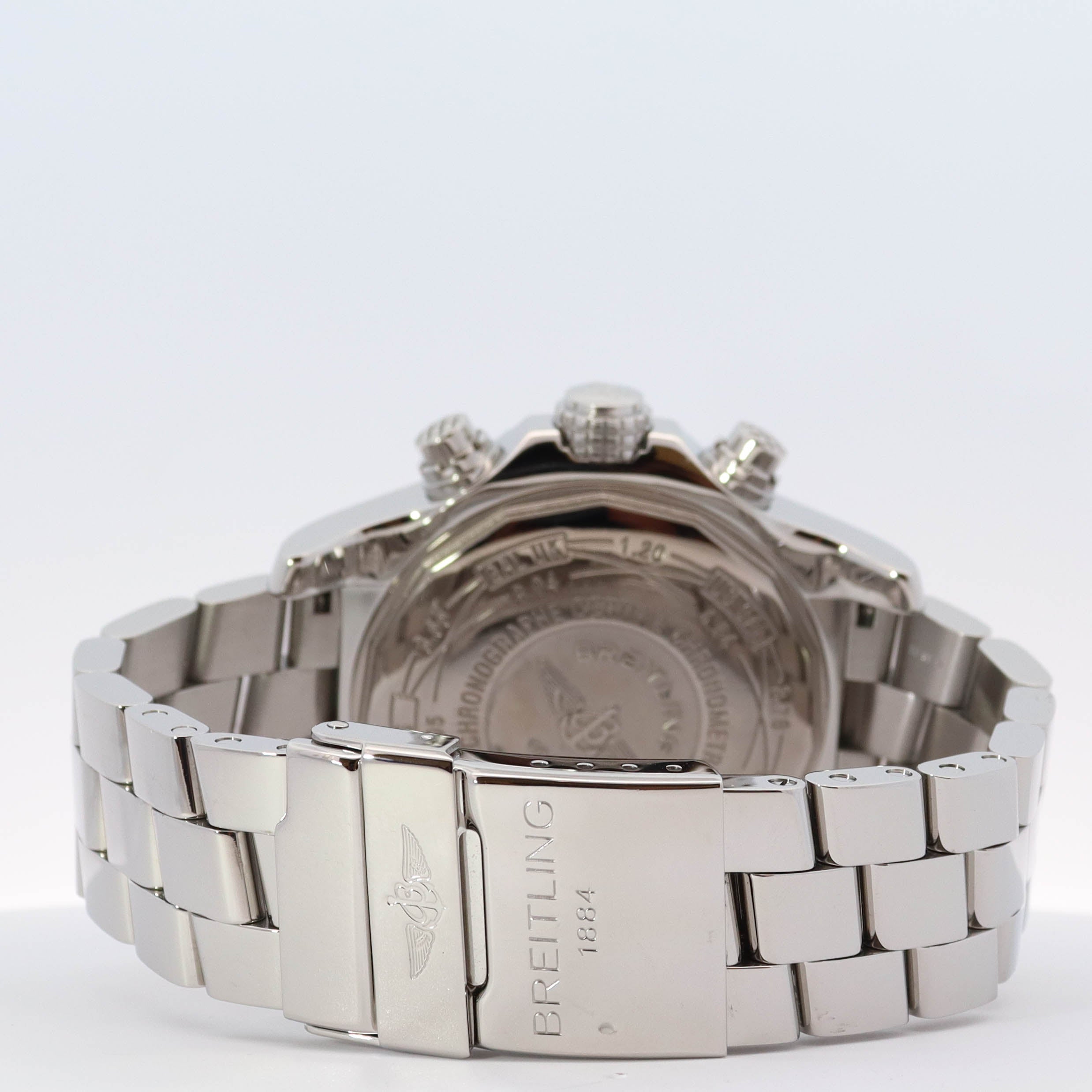 Breitling Super Avenger Stainless Steel 48.4mm Black Chronograph Dial Watch Reference#: A13370 - Happy Jewelers Fine Jewelry Lifetime Warranty