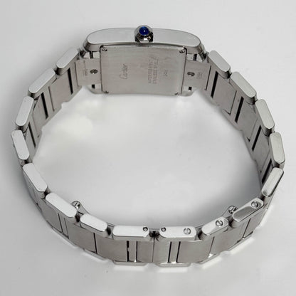 Cartier Tank Stainless Steel 25mm White/Ivory Dial Watch Ref# W51011Q3 - Happy Jewelers Fine Jewelry Lifetime Warranty