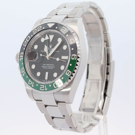 Rolex GMT Master II "Sprite" Stainless Steel 40mm Black Dot Dial Watch Reference#: 126720VTNR - Happy Jewelers Fine Jewelry Lifetime Warranty
