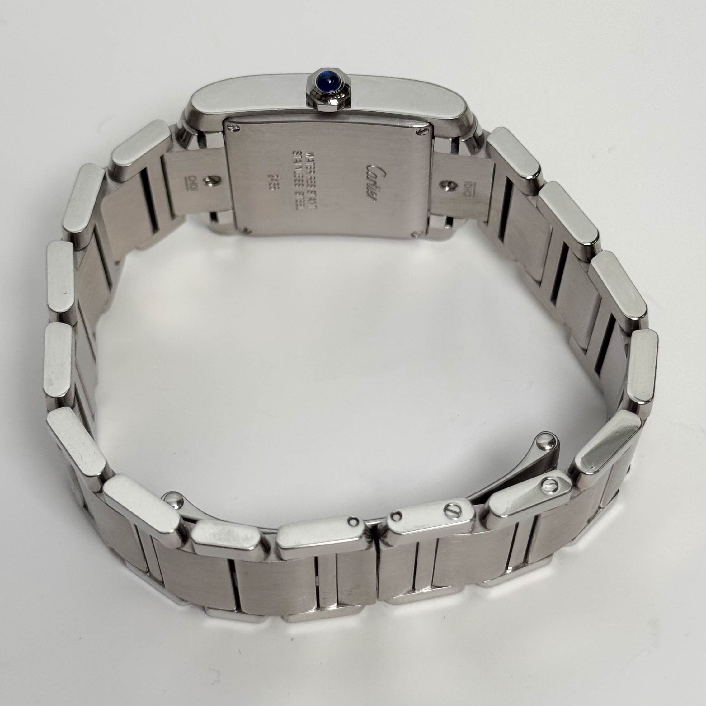 Cartier Tank Stainless Steel 25mm White/Ivory Dial Watch Ref# W51011Q3 - Happy Jewelers Fine Jewelry Lifetime Warranty
