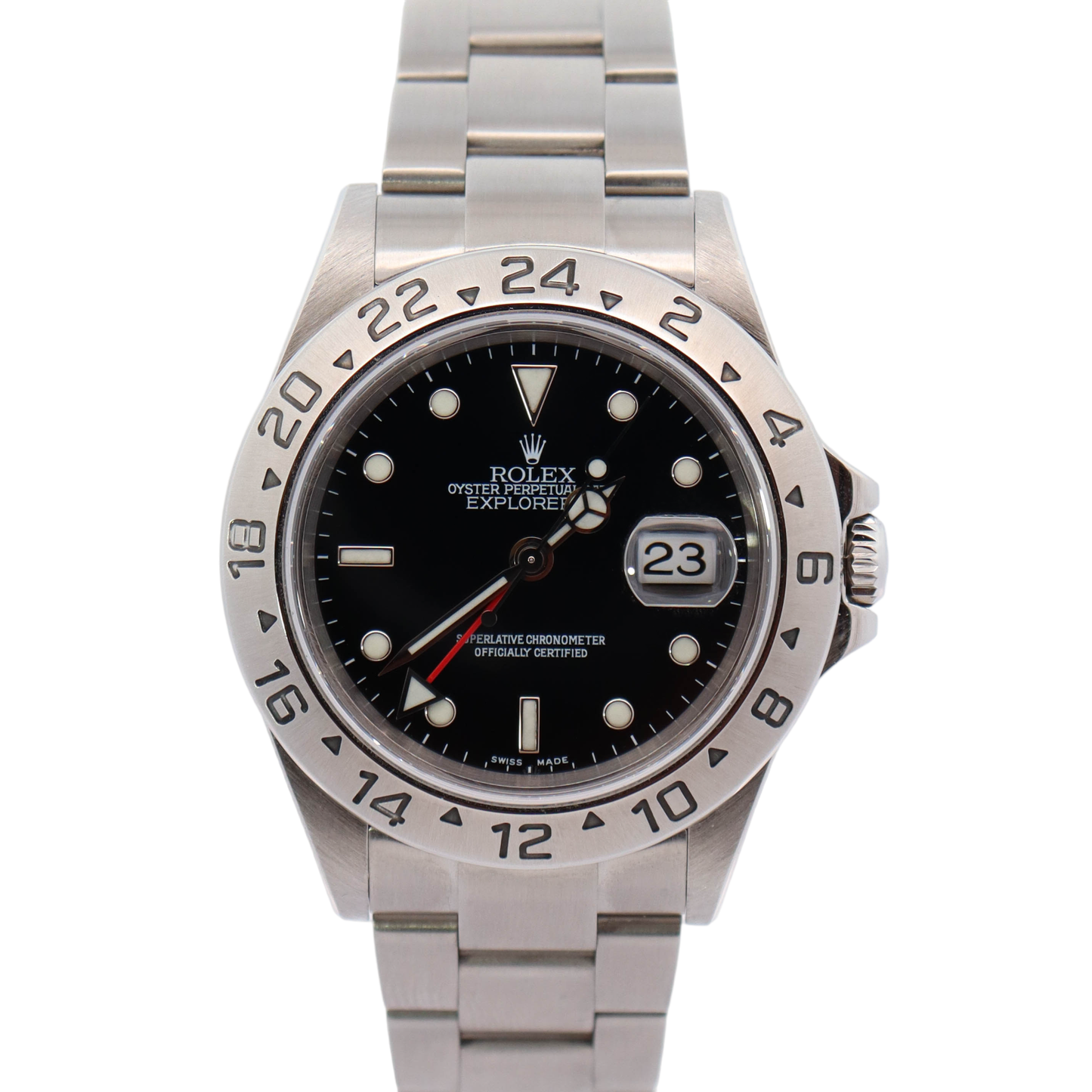 Rolex Explorer II Stainless Steel 40mm Black Dot Dial Watch Reference #: 16570 - Happy Jewelers Fine Jewelry Lifetime Warranty