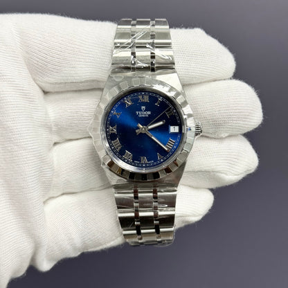 Tudor Royal 34mm Blue Dial Watch Ref# 28400 - Happy Jewelers Fine Jewelry Lifetime Warranty