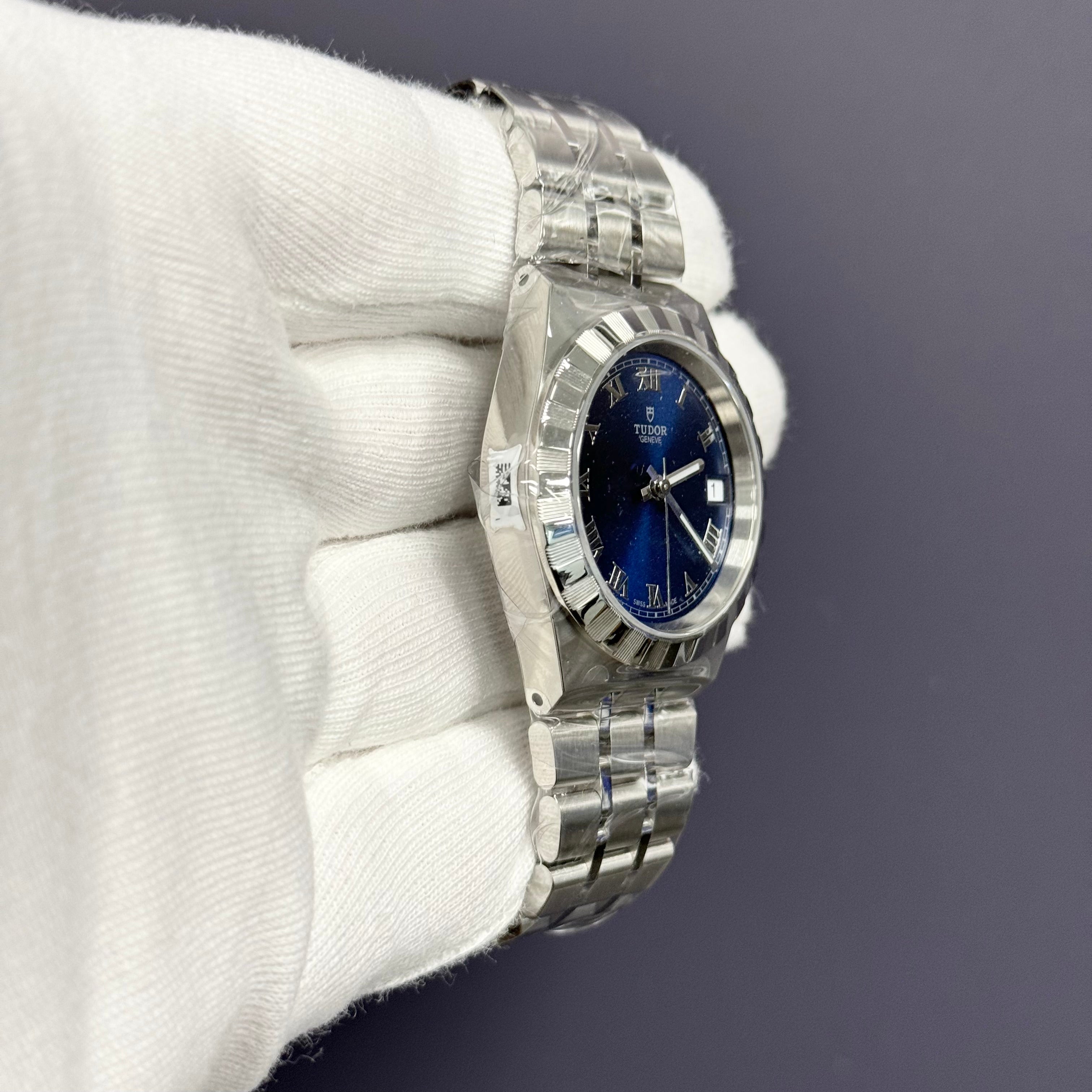 Tudor Royal 34mm Blue Dial Watch Ref# 28400 - Happy Jewelers Fine Jewelry Lifetime Warranty