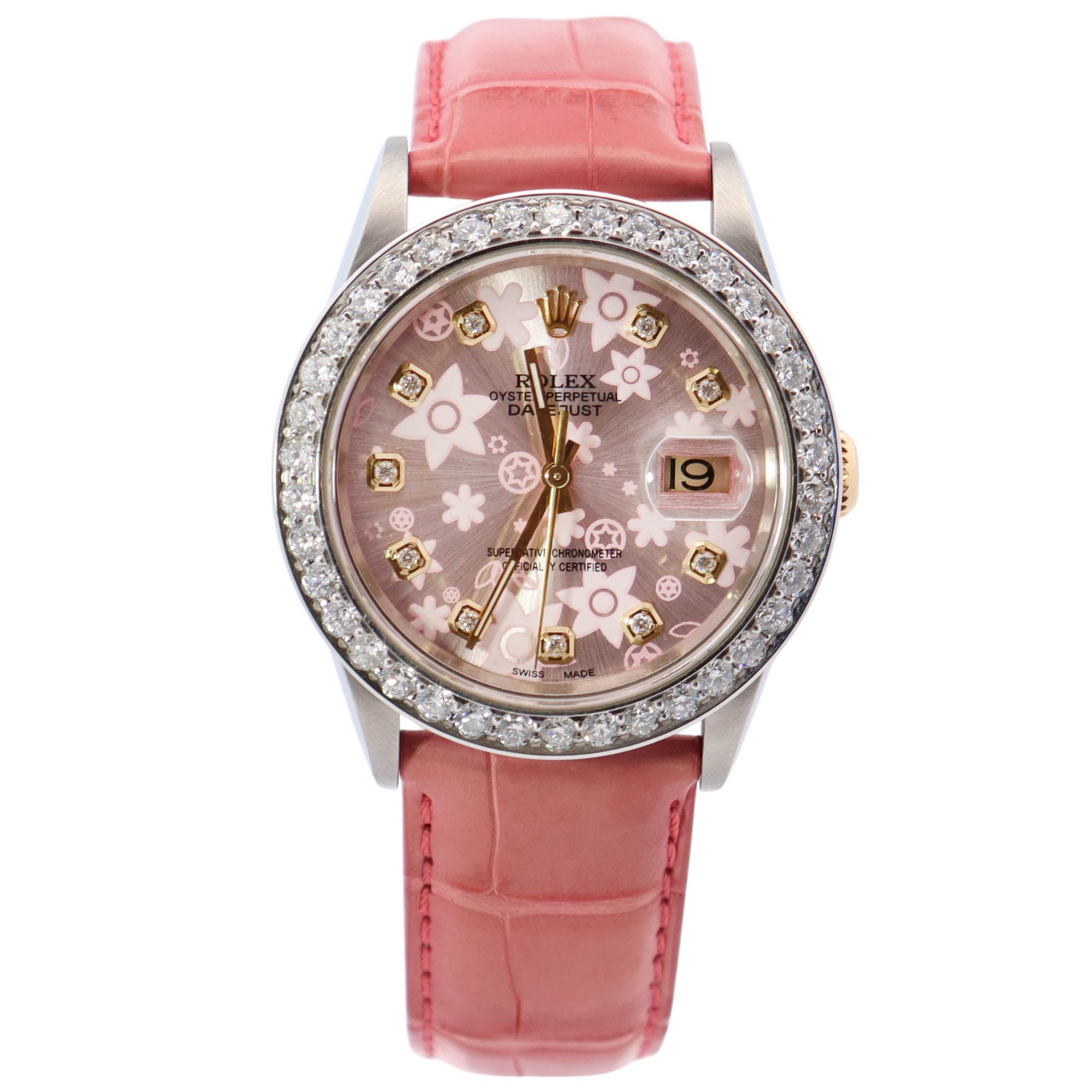 Rolex Datejust 36mm Pink Dial Watch Ref# 16263 - Happy Jewelers Fine Jewelry Lifetime Warranty