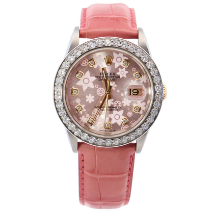 Rolex Datejust 36mm Pink Dial Watch Ref# 16263 - Happy Jewelers Fine Jewelry Lifetime Warranty