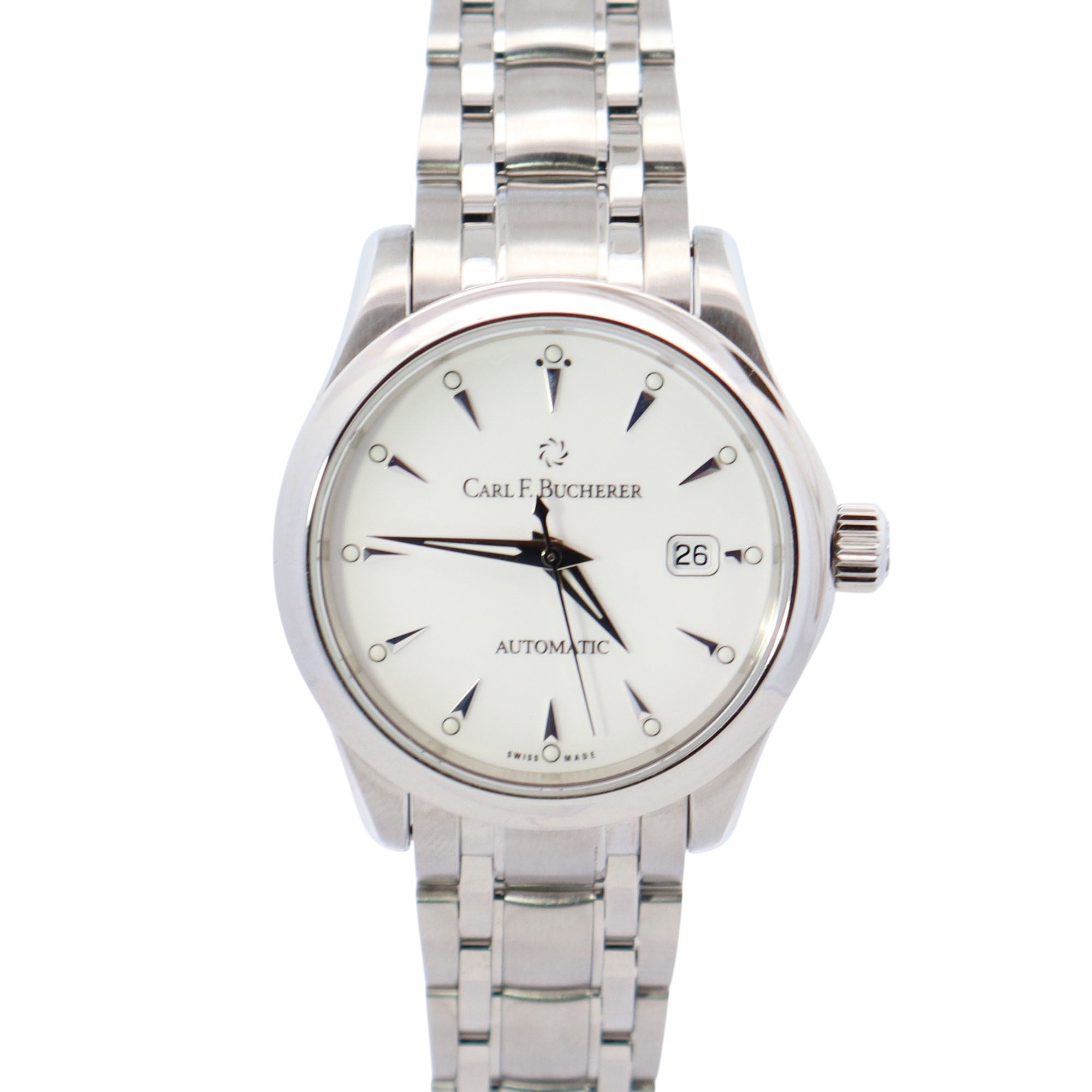 Carl F. Bucherer Manero 30mm White Dial Watch Ref# 00.10911.08.23.21 - Happy Jewelers Fine Jewelry Lifetime Warranty