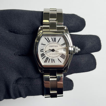 Cartier Roadster 35mm Silver Dial Watch Ref# W62025V3 - Happy Jewelers Fine Jewelry Lifetime Warranty