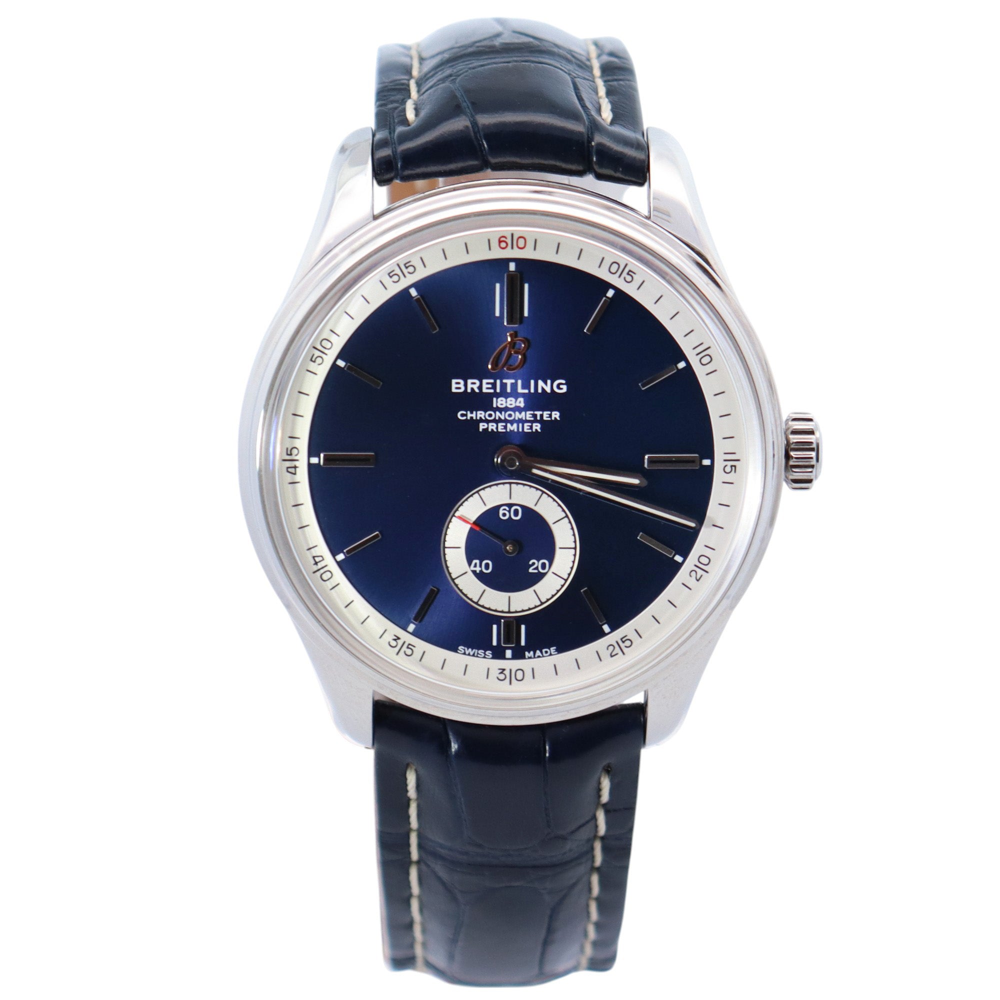 Breitling Premier 42mm Blue Dial Watch Ref# A37340 - Happy Jewelers Fine Jewelry Lifetime Warranty