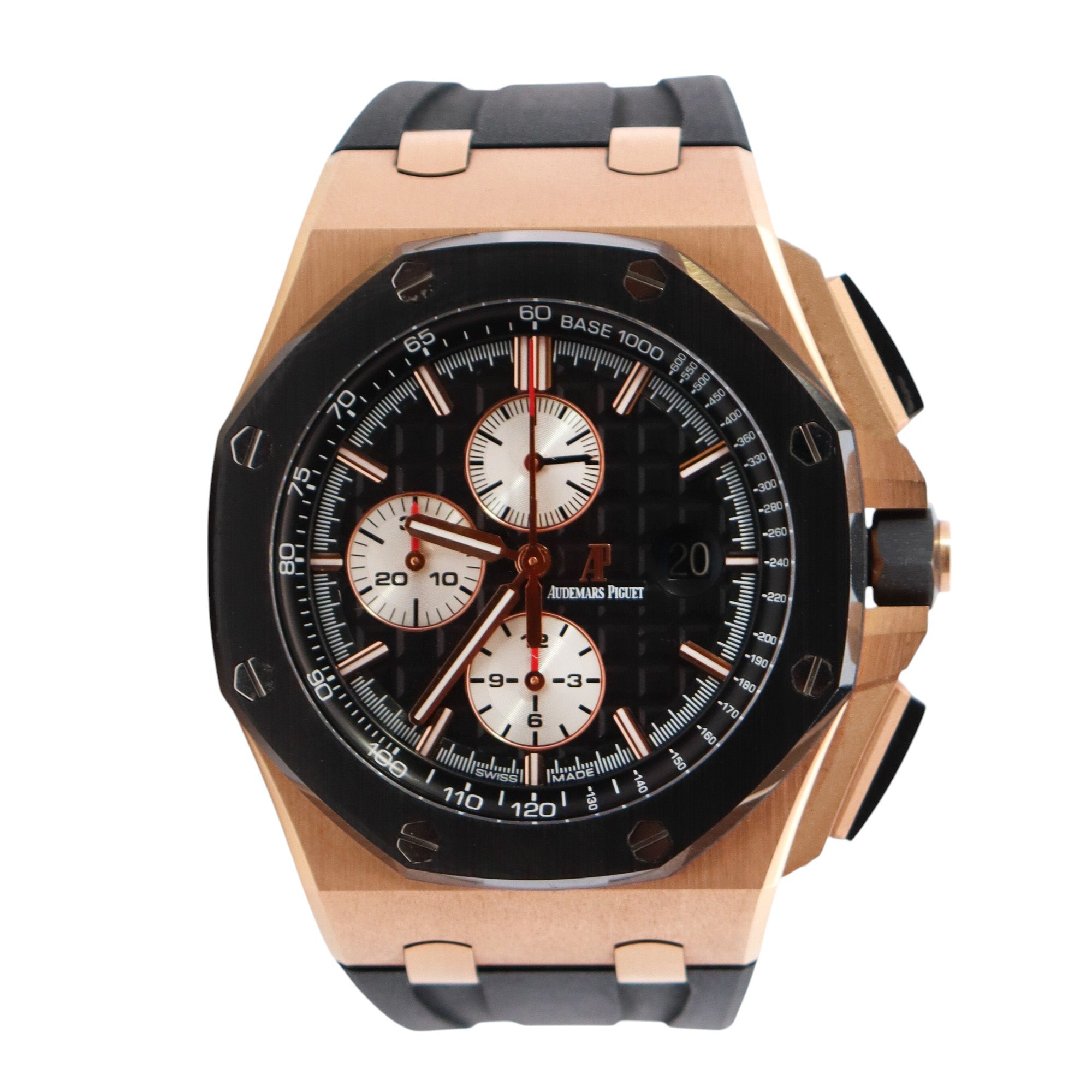 Audemars Piguet Royal Oak 44mm Black Dial Watch Ref# 26400RO.OO.A002CA.01 - Happy Jewelers Fine Jewelry Lifetime Warranty