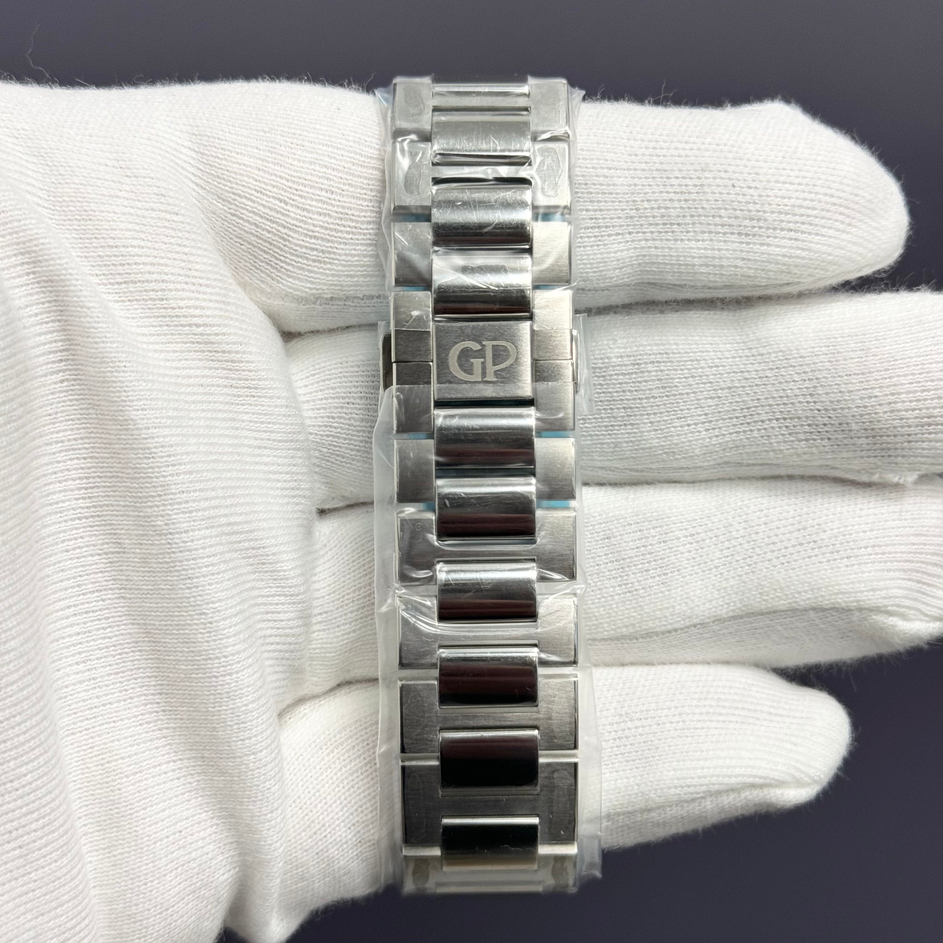 Girard Perregaux Laureato 42mm Stainless Steel Black Stick Dial Watch Ref# 81010-11-636-11A - Happy Jewelers Fine Jewelry Lifetime Warranty