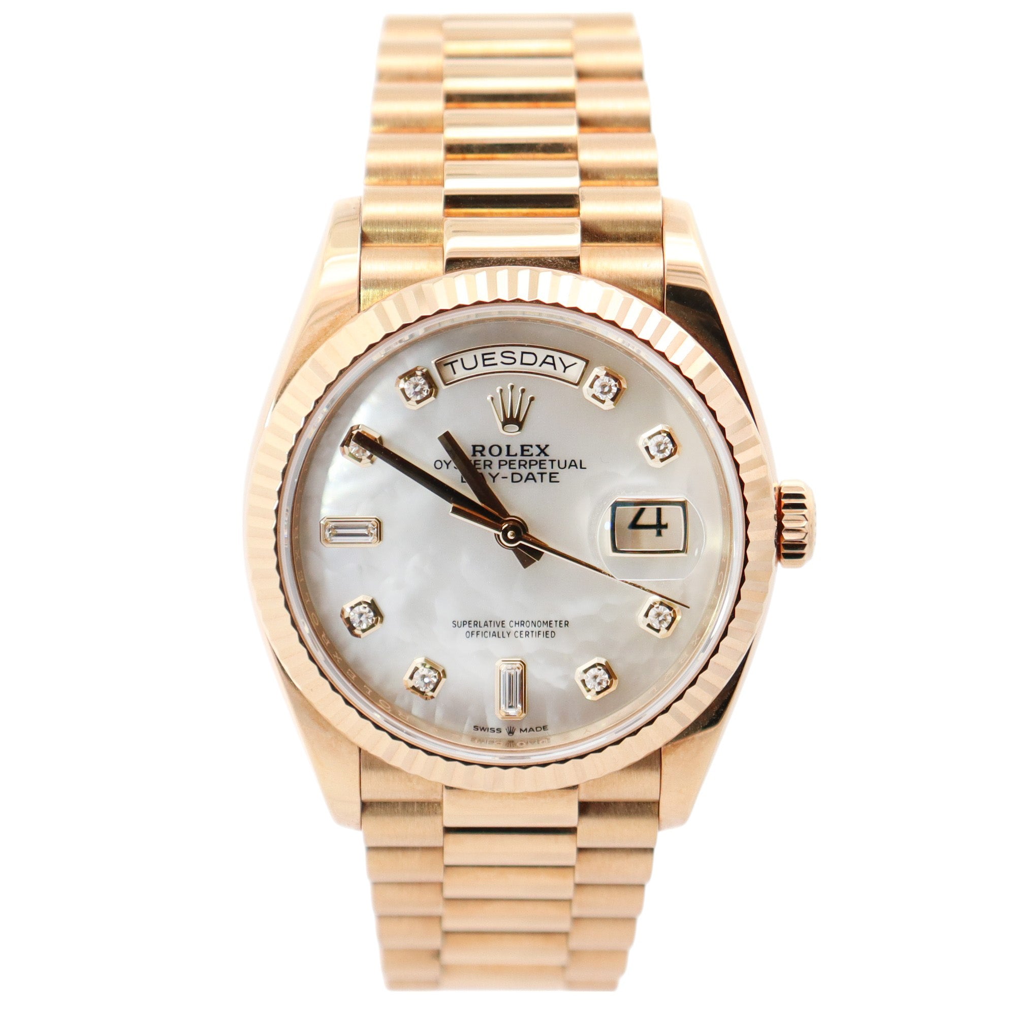 Rolex Day-Date 36mm MOP Dial Watch Ref# 128238 - Happy Jewelers Fine Jewelry Lifetime Warranty