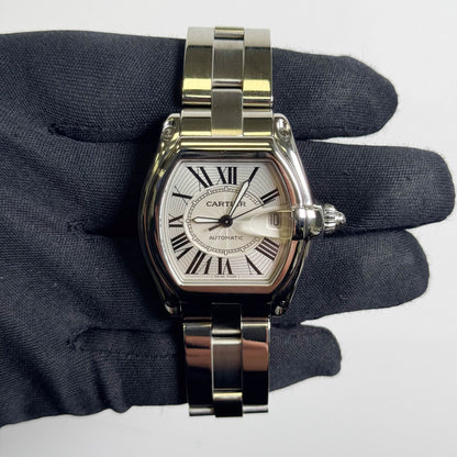 Cartier Roadster 35mm Silver Dial Watch Ref# W62025V3 - Happy Jewelers Fine Jewelry Lifetime Warranty