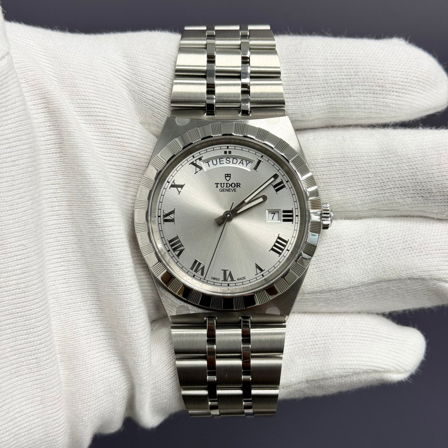 Tudor Royal 41mm Stainless Steel Silver Dial Watch Ref# 28600