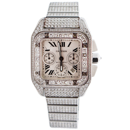 Cartier Santos 41mm White Dial Watch Ref# W20090X8 - Happy Jewelers Fine Jewelry Lifetime Warranty