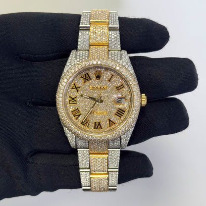 Rolex Datejust 41mm Custom Iced Out Dial Watch Ref# 126333 - Happy Jewelers Fine Jewelry Lifetime Warranty