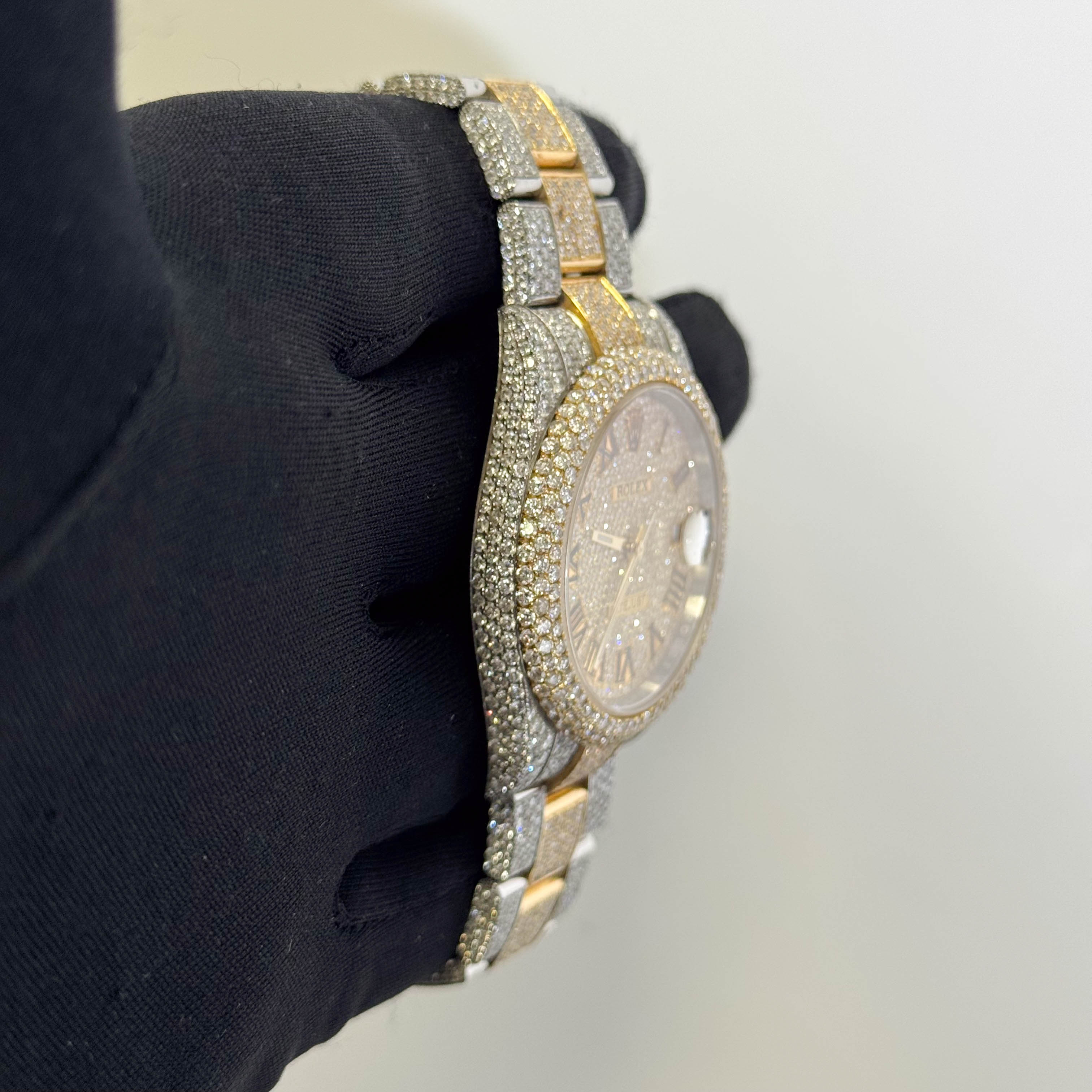 Rolex Datejust 41mm Custom Iced Out Dial Watch Ref# 126333 - Happy Jewelers Fine Jewelry Lifetime Warranty