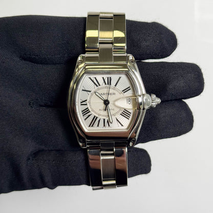 Cartier Roadster 35mm Silver Dial Watch Ref# W62025V3 - Happy Jewelers Fine Jewelry Lifetime Warranty