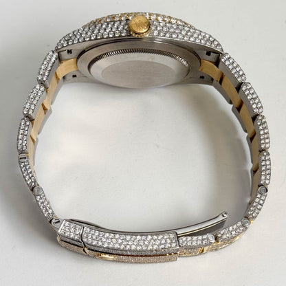 Rolex Datejust 41mm Custom Iced Out Dial Watch Ref# 126333 - Happy Jewelers Fine Jewelry Lifetime Warranty