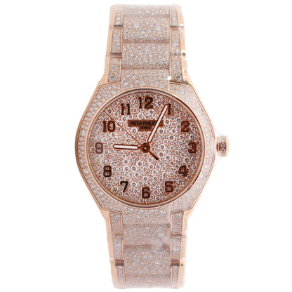 Patek Philippe Twenty-4 36mm Pave Dial Watch Ref# 7300/1450R-001 - Happy Jewelers Fine Jewelry Lifetime Warranty