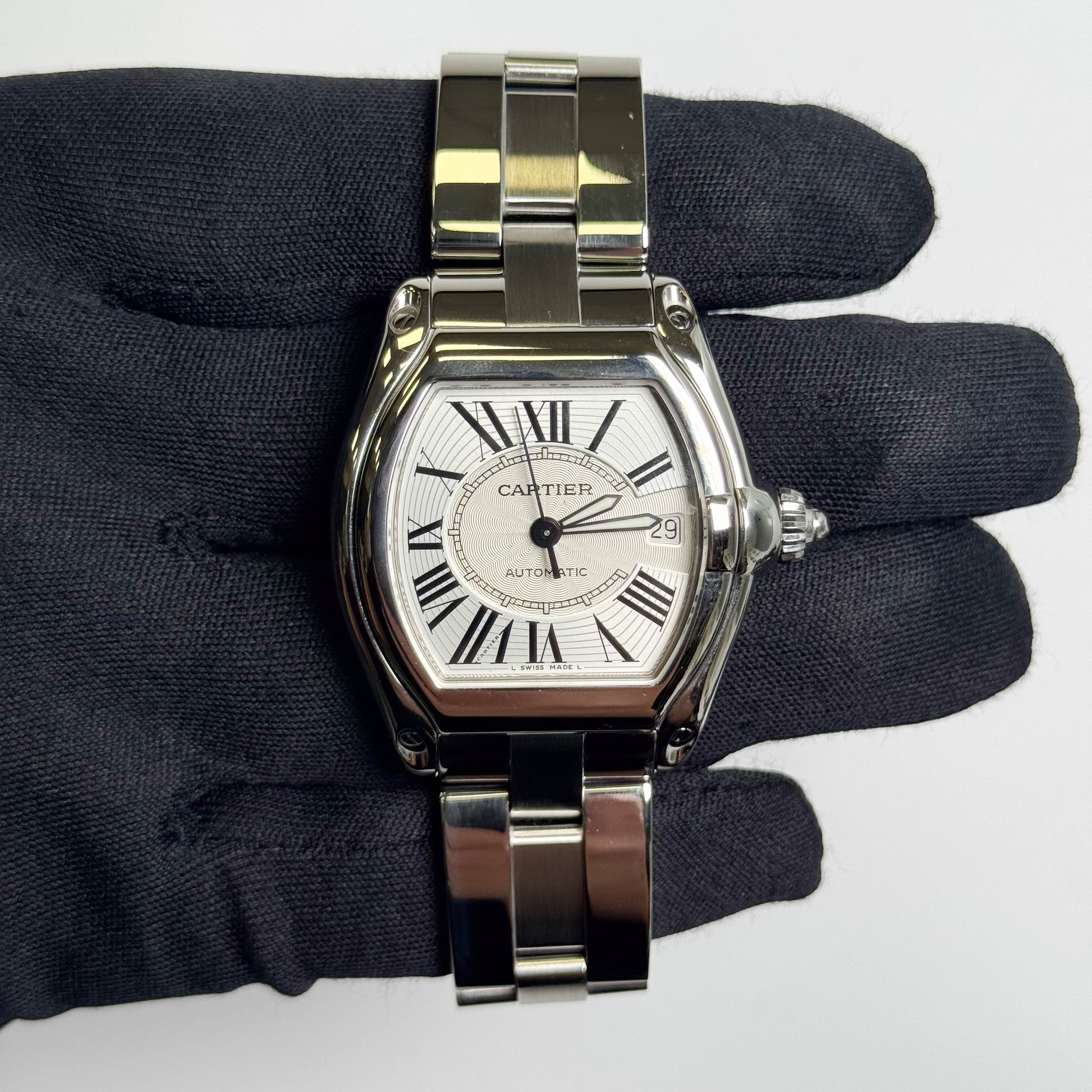 Cartier Roadster 35mm Silver Dial Watch Ref# W62025V3 - Happy Jewelers Fine Jewelry Lifetime Warranty