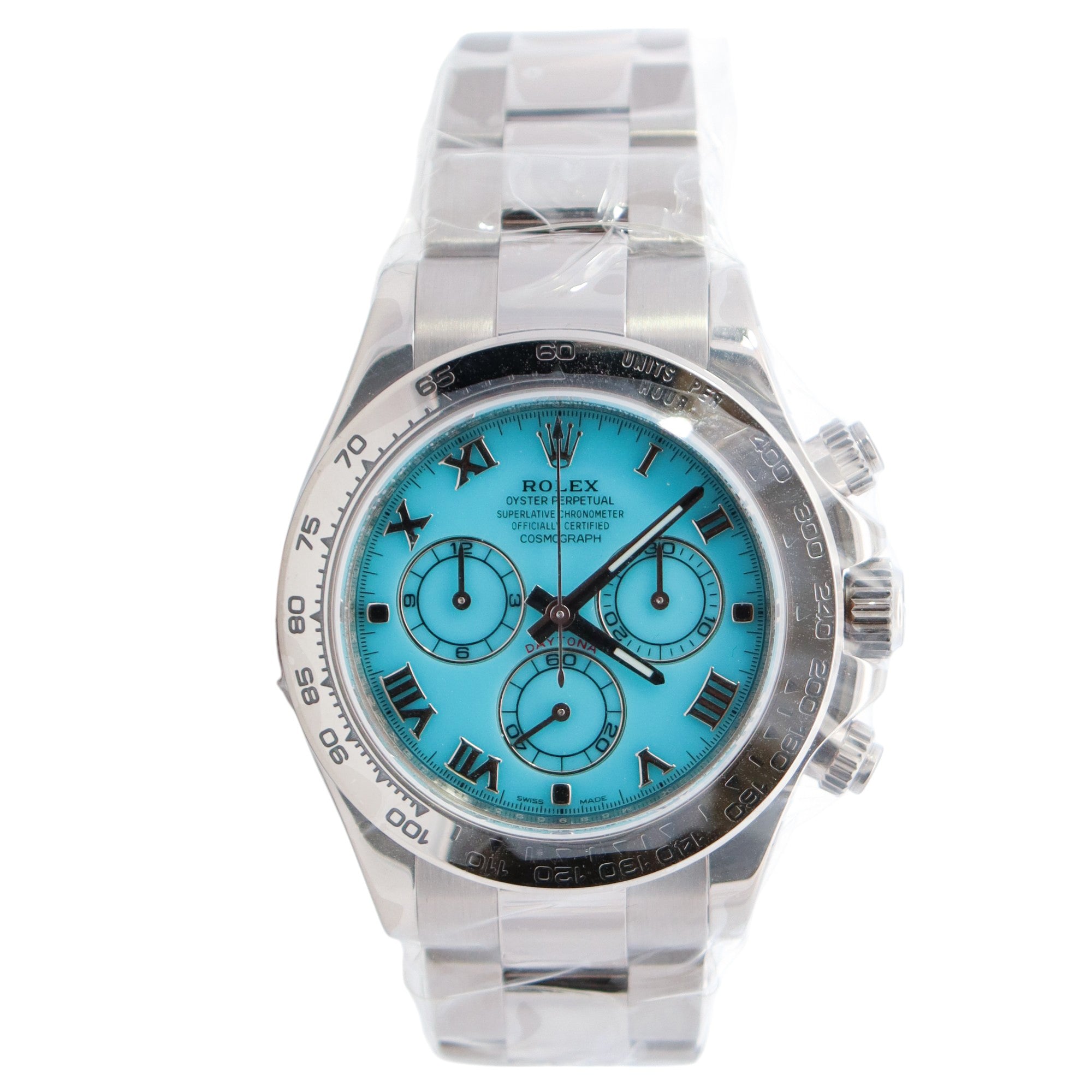 Rolex Daytona 40mm Turquoise Dial Watch Ref# 116509 – Happy Jewelers