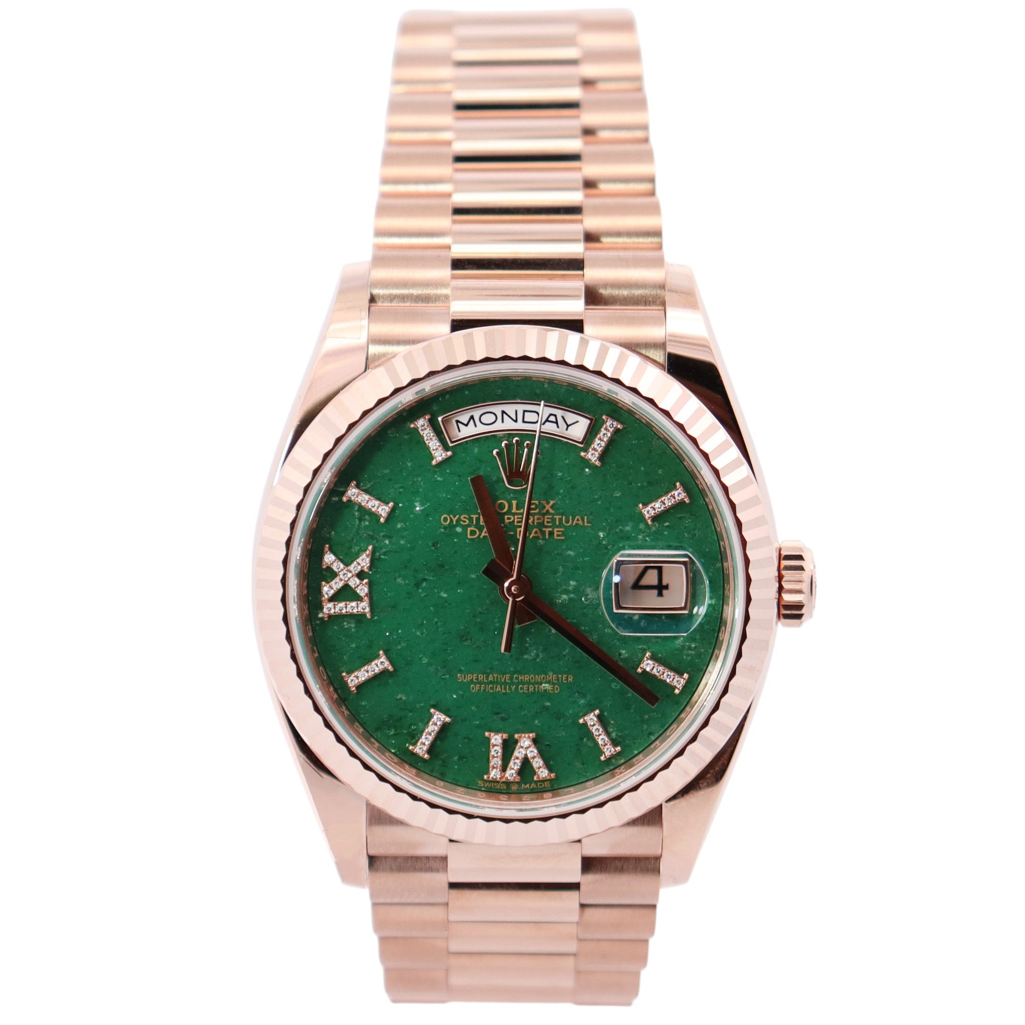 Rolex Day-Date 36mm Green Dial Watch Ref# 128235 - Happy Jewelers Fine Jewelry Lifetime Warranty