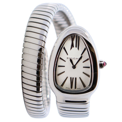 Bvlgari Serpenti 35mm Silver Dial Watch Ref# 101828 - Happy Jewelers Fine Jewelry Lifetime Warranty